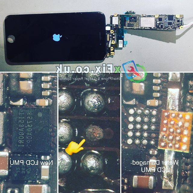 Water damaged iPhone 6 LCD Display PMU IC Chip U1501 TI5BC5SJI Replacement 🔬..#biorytm.info