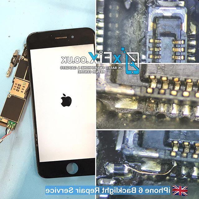 Repairing a Water Damaged iPhone 6 with No Backlight.