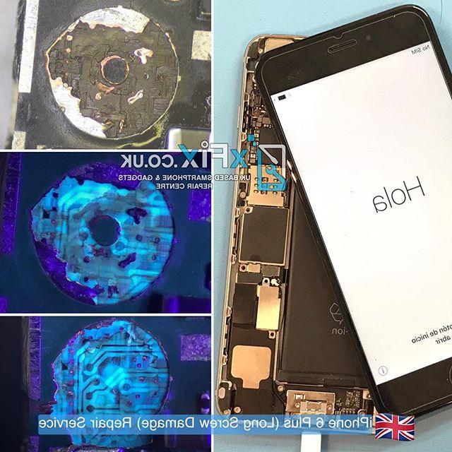 Repairing an iPhone 6 Plus with Long screw damage.repair