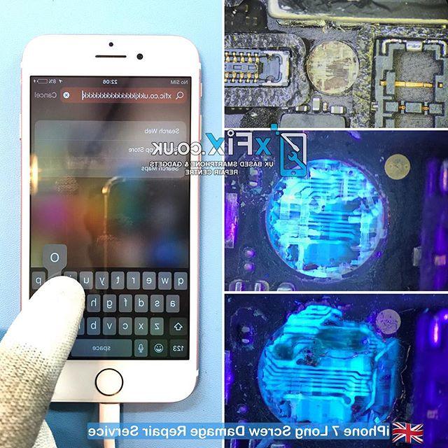 Repairing an iPhone 7 with Long Screw Damage and Touch Screen Not Working . .