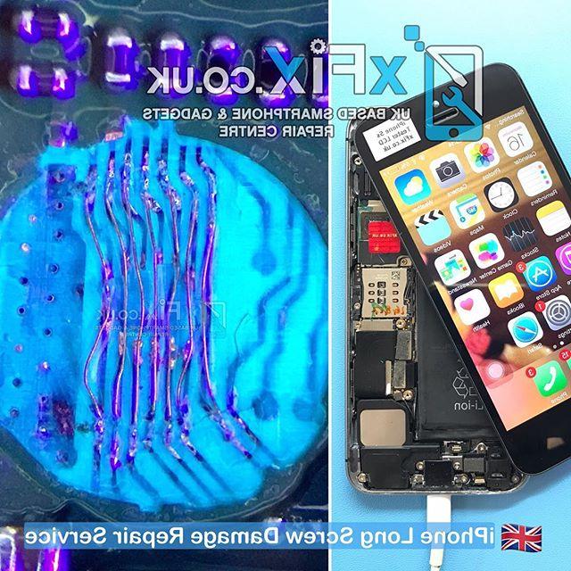 Classic iPhone 5s Long Screw Damage Trace Repair to Solve Blue Screen of Death .