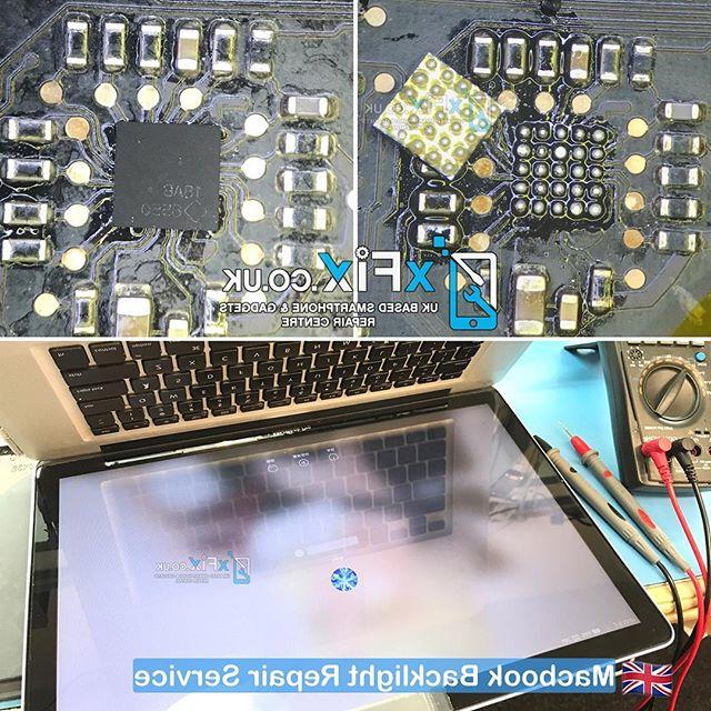 MacBook Pro No Backlight After Water Damage, Replace Backlight Driver LP8550T.